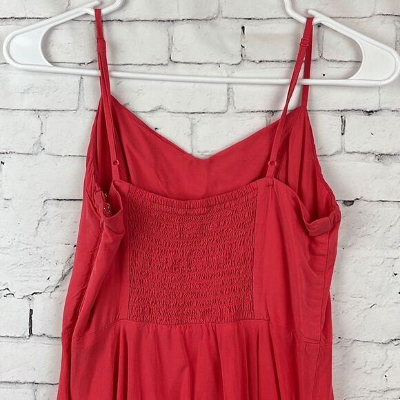 Old Navy Dress Womens Small S Skater Flare Sleeveless Knee Length Coral Orange - Picture 8 of 9